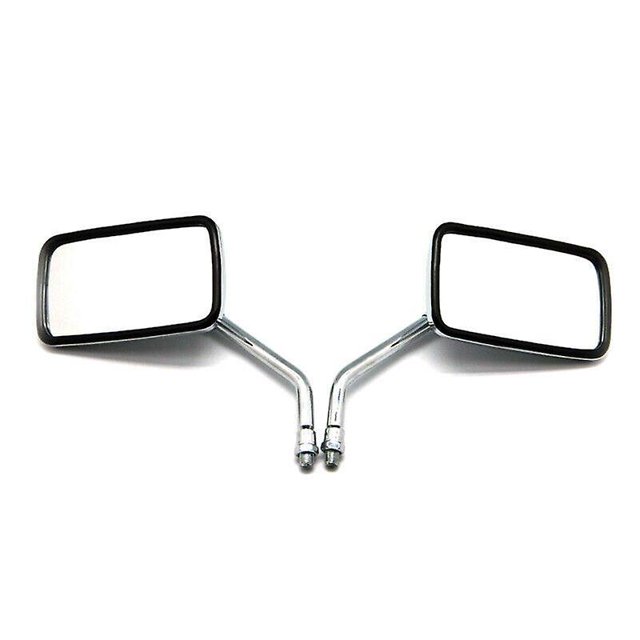 Espejo retrovisor lateral cuadrado de alta definición para motocicleta Honda Vt750 Vt600, 2 uds. brillar Electrónica