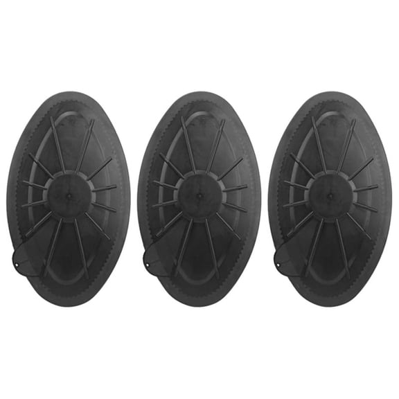 3X Deck Hatch Cover Boat Waterproof Round Hatch Cover Plastic Deck Inspection Plate for Marine Boat Kayak Canoe Marine,3 x Deck Hatch Cover(Oval),black