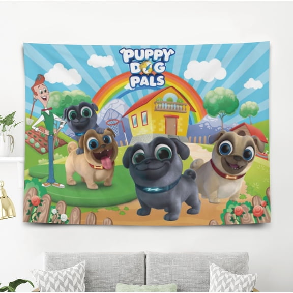Puppy Dog Pals Banner Tapestry Backdrop Party Supplies Wall Decor Birthday Gift