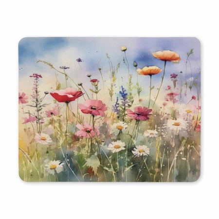 Mouse Pad, Floral Funny Mouse Pad, Gaming Mouse Mat, Square Waterproof Mouse Pad Non-Slip Rubber Base MousePads for Office Home Laptop Travel