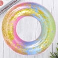 thumbnail image 4 of CTIRCHIU 1pc PVC Rainbow Color Swimming Ring Gradient Color Sequins Semitransparent Swimming Ring Without Air Inflation Tool for Adults (Colorful), 4 of 7