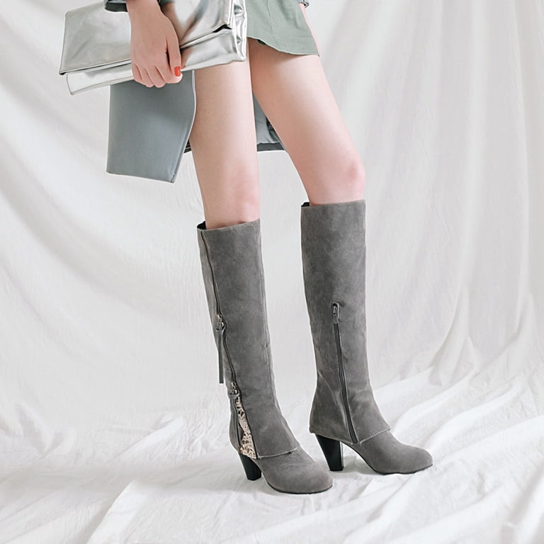 slim fit dress slacks Pewter Brushed Wool Stripe Circle Collar Mini Dress