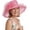 Pink, variant on Women's Feathers Floral Fascinating Wide Brim Lightweight Church Derby Hat
