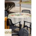 thumbnail image 5 of Outdoor Tablecloth with Umbrella Hole for Patio/Picnic/Party/Camping, Tropical Botanical Waterproof Table Cloth Square Cover Washable, Pastoral Rustic Leaves Floral Burlap (60"x 60"), 5 of 9