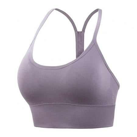 

Baywell Women s Y Back Sports Bras Spaghetti Strap A–D Cups Low Impact Racerback Padded Yoga Running Workout Bra Purple S-2XL