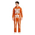 thumbnail image 6 of Adult Halloween Relaxed‑Fit One‑Piece Jumpsuit, Hooded Full‑Body Skeleton Pattern Long Sleeve Couple Loungewear, 6 of 8