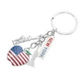 thumbnail image 4 of Llavero metálico con estampado creativo de la bandera estadounidense. Llavero elegante, regalo ideal para hombres y mujeres., 4 of 7