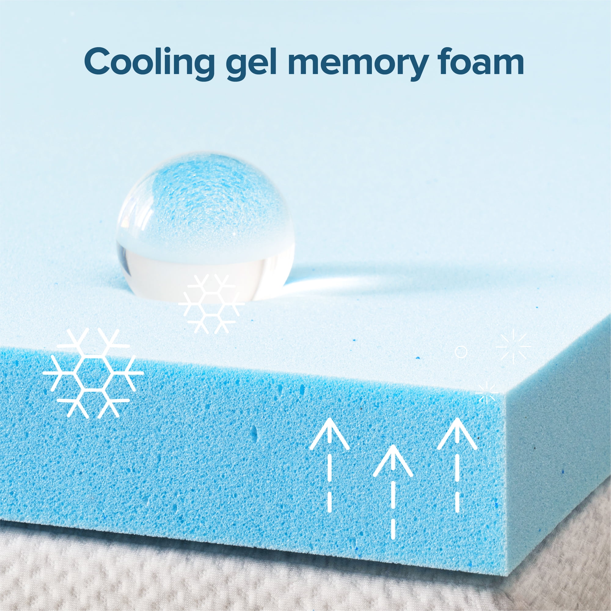 Zinus 3" Green Tea Cooling Gel Memory Foam Mattress Topper, Twin XL