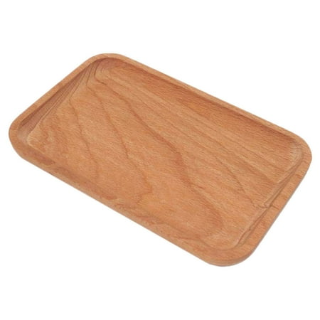 

HOMEMAXS 1Pc Wooden Dinner Plate Japanese Style Fruit Holder Baking Cake Tray Khaki