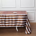 thumbnail image 3 of BalsaCircle 90" x 132" Gold White Stripes Satin Rectangle Tablecloth Dining Table Linens, 3 of 7