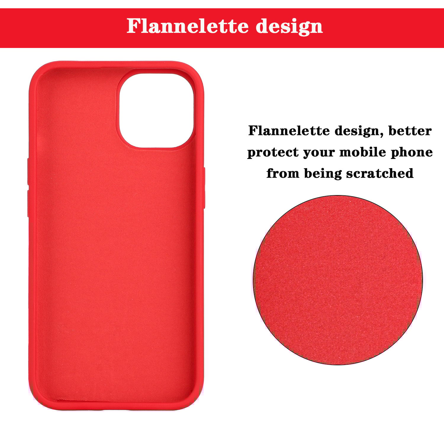 thumbnail image 4 of For Apple iPhone 15 6.1 inch Matte Simple Shockproof Protective Hybrid Case Cover Red, 4 of 4