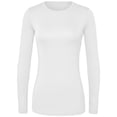 thumbnail image 5 of HeedFit Women’s Long Sleeve Underscrub Tee, Soft Stretch Breathable, 2-Pack xl, White, 5 of 5