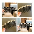 thumbnail image 3 of Fancy Hair Combs for Women Decorative 4 Pieces Pearl Black Hair Side Combs, Daily French Twist Hair Tool Birthday Hair Comb Clips Gift for Girls Wedding Accessories, 3 of 5