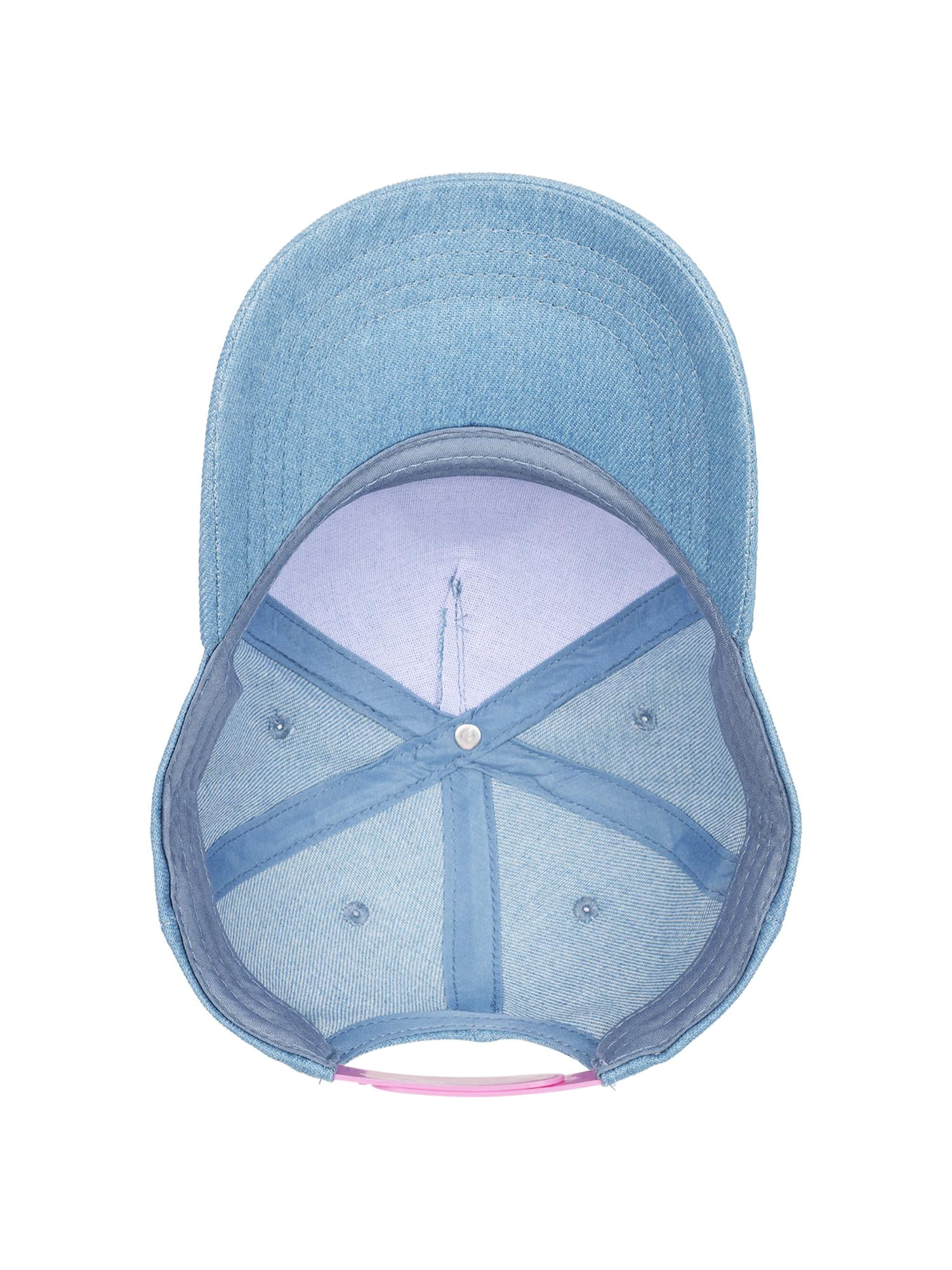 Hello Kitty Girls Character Denim Hat with Puff Patch, One Size Fits Most