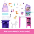 thumbnail image 3 of Barbie World Paw Spa Playset with 3 Pets, Wash and Groom Stations [Walmart Exclusive], 3 of 8