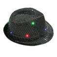 thumbnail image 1 of Aocisk Casquette de Baseball Unisexe à Paillettes Illuminée avec Lumière Dynamique Danse pour Fêtes Événements Noir Taille Unique, 1 of 1