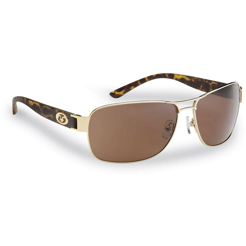 Flying Fisherman Caysfort Polarized Sunglasses, GoldTortoise Frame
