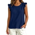 thumbnail image 4 of Womens Sleeveless Tops Loose Fit Flowy Tank Trendy Beach Vacation Outfits, 4 of 6