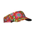 thumbnail image 2 of Disketp Vector Mexican Otomi Style Bright Sun Visors For Women Men Unisex Tennis Golf Visor Hat Adjustable Summer Hats Sport Outdoor Visor Hat Uv Protection Cap, 2 of 8