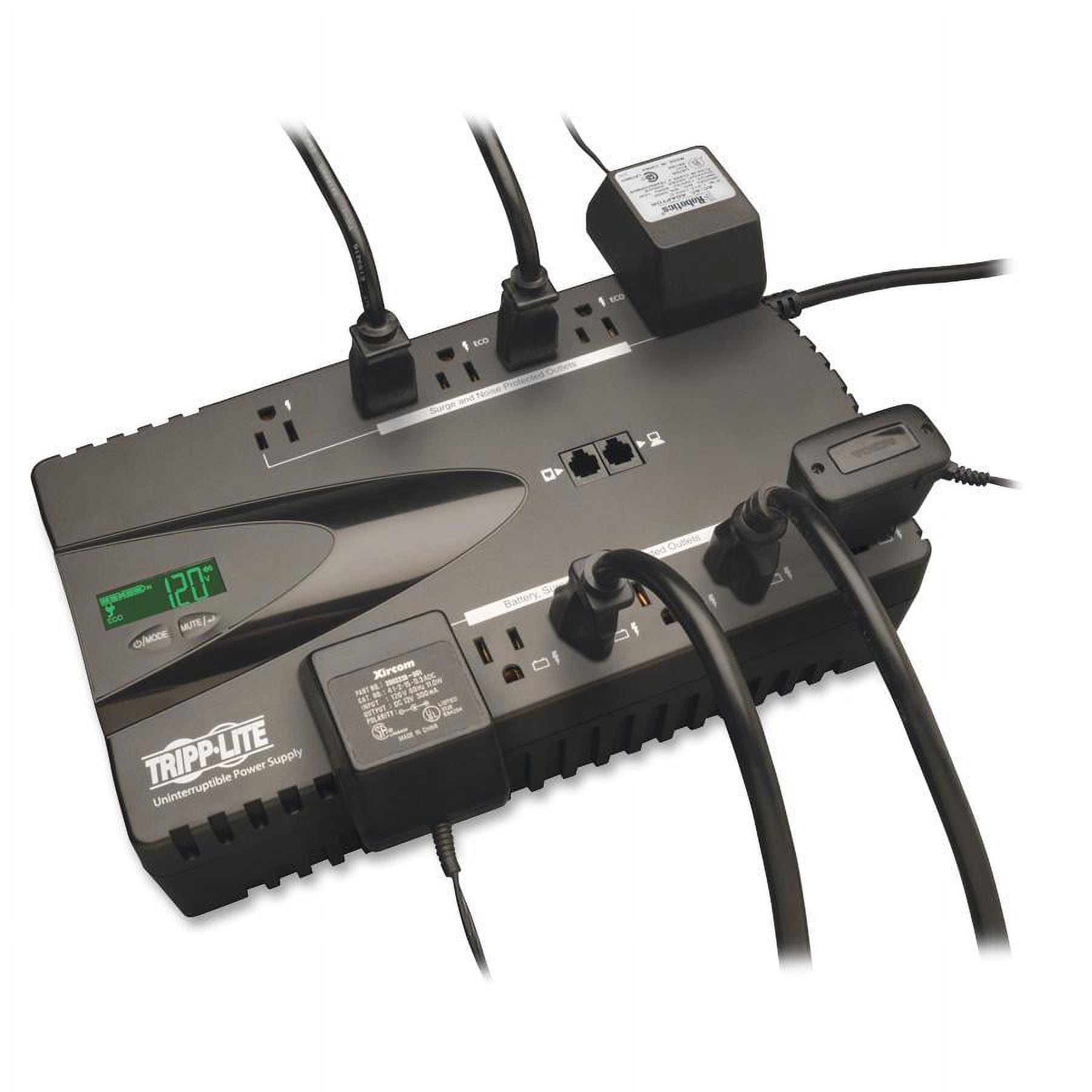 Tripp Lite UPS 850VA 425W Eco Green Battery Back Up LCD 120V USB RJ11 PC 12 Outlet