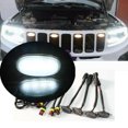 thumbnail image 1 of 4 Pack Front Grille White LED Lights Raptor Style DRL for Jeep for Grand Cherokee 03-21-, 1 of 3