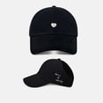 thumbnail image 3 of XIAOCHA Women's Embroidered Baseball Cap Adjustable Hat Band Farm Ball Hat,Black, 3 of 3