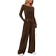 thumbnail image 1 of Conjunto de Lounge PRETTYGARDEN para Mujer 2 piezas Marrón Talla S, 1 of 8