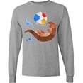 thumbnail image 3 of Inktastic Cute Otter and Beachball Long Sleeve T-Shirt, 3 of 5
