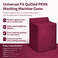 thumbnail image 3 of Washing Machine Cover Quilted PEVA Waterproof Zipper  Burgundy, 3 of 3