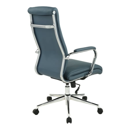 Office Star Products - High Back Antimicrobial Fabric Chair - Dillon Blue