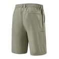 thumbnail image 3 of Tyhengta Men's Hiking Cargo Shorts Lightweight Outdoor Work Shorts for Men Travel Golf Camping Casual with 3 Zipper Pockets Grey green M, 3 of 9