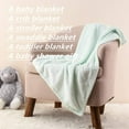 thumbnail image 5 of CREVENT 30''X40'' Cozy Fluffy Warm Fleece Infant Blanket for Girls & Boys Toddler Crib Cot Stroller -Avocado Green, 5 of 6
