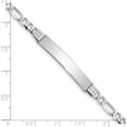 thumbnail image 3 of 14K White Gold Wg Figaro Link Id Bracelet (7 X 7) Made In United States fig110idw-7, 3 of 5