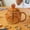 Orange, variant on Basketball Shaped Ceramic Mug, Sports Coffee Cup with Lid and Spoon, Novelty Sports Themed Gift Set for Father's Day Home Office, 420ml Basketball Souvenir Cup