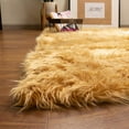 thumbnail image 2 of Ultra Soft Faux Sheepskin Fur Shag Rug Light Brown 4' x 6' Sheepskin, 2 of 7