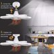 thumbnail image 3 of Luz de garaje LED 60W E27 6500K Bombilla de techo de garaje LED plegable con 4 paneles ajustables para taller Hotel Sala de estar interior 110 a 130V YD 04Opalino-1 pieza Sailing, 3 of 9