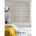thumbnail image 3 of Beige Black Striped Sheer Curtains 63 Inch Length 2 Panels Set, Abstract Modern Art Irregular Stripe Voile Window Treatment Rod Pocket Curtains Sheers Drapes for Bedroom/Living Room/Kitchen 52x"63"x2, 3 of 7