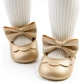 thumbnail image 2 of Baby Girl Mary Jane Flats Shoes Non Slip Soft Sole Infant Toddler First Walker Wedding Princess Dress Crib Shoes, 2 of 6