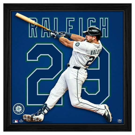 Highland Mint Cal Raleigh Seattle Mariners 13'' x 13'' Impact Jersey Framed Photo