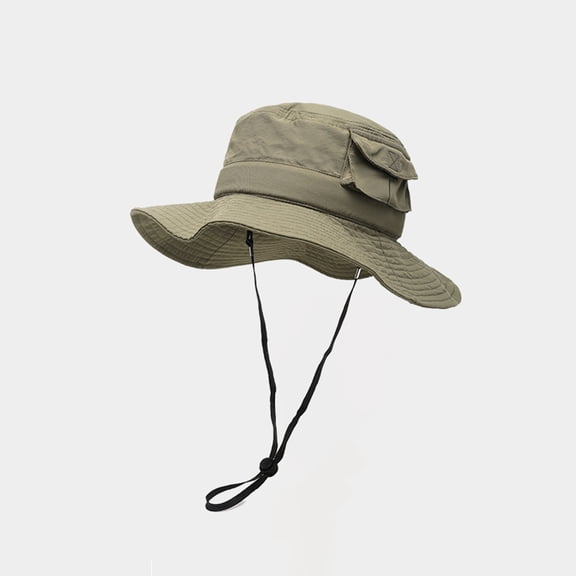 Taylonsss Unisex Foldable Sun Hat Solid Color Breathable Adjustable Drawstring Outdoor Hiking Fishing Cap for UPF50 Protection