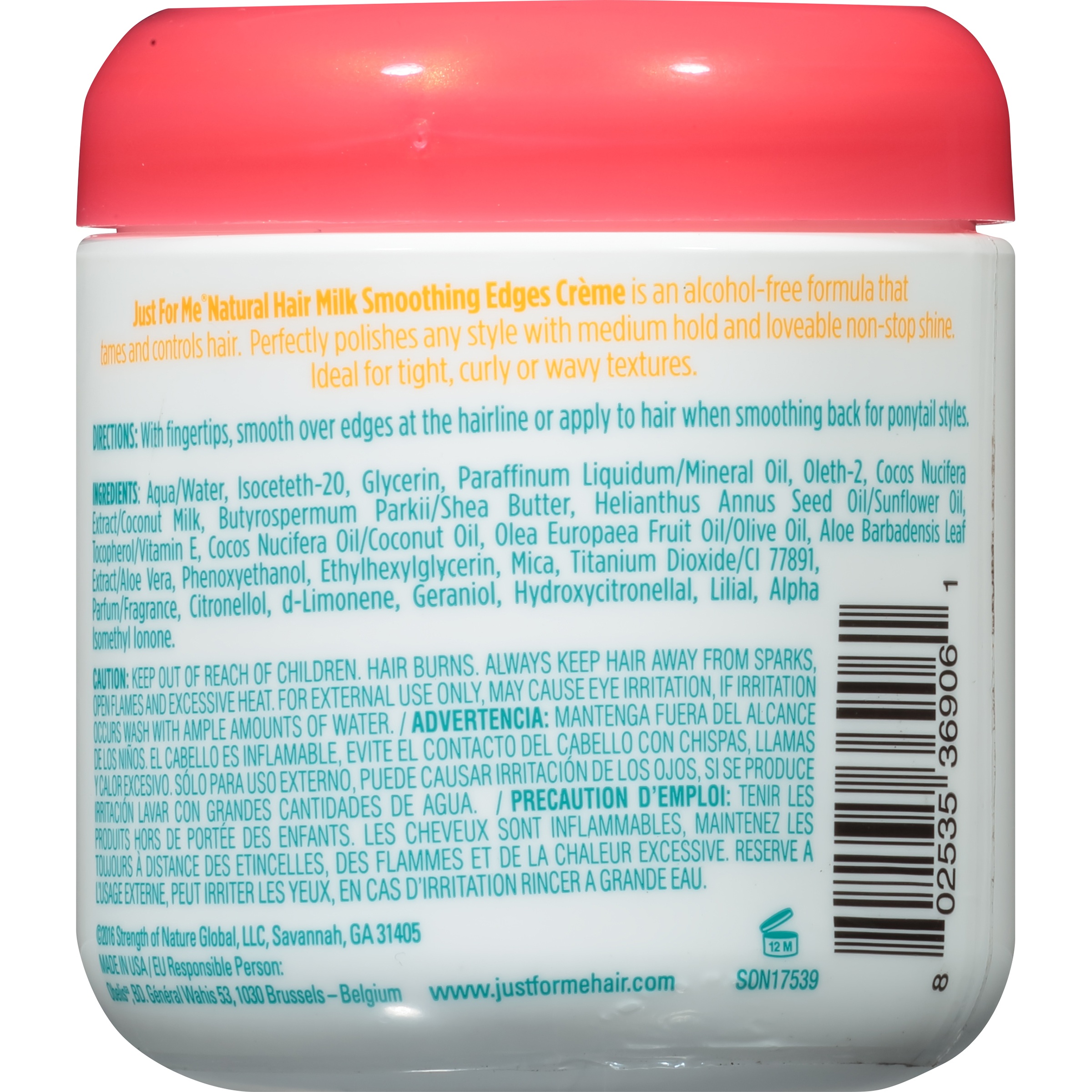 Just For Me Natural Hair Milk Smoothing Edges Creme 6 Oz Jar