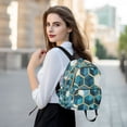 thumbnail image 6 of FORMRS Mini Backpack Purse for Women Quilted Travel Daypack Casual Shoulder Bag, Light Blue Geometric Pattern, 6 of 7