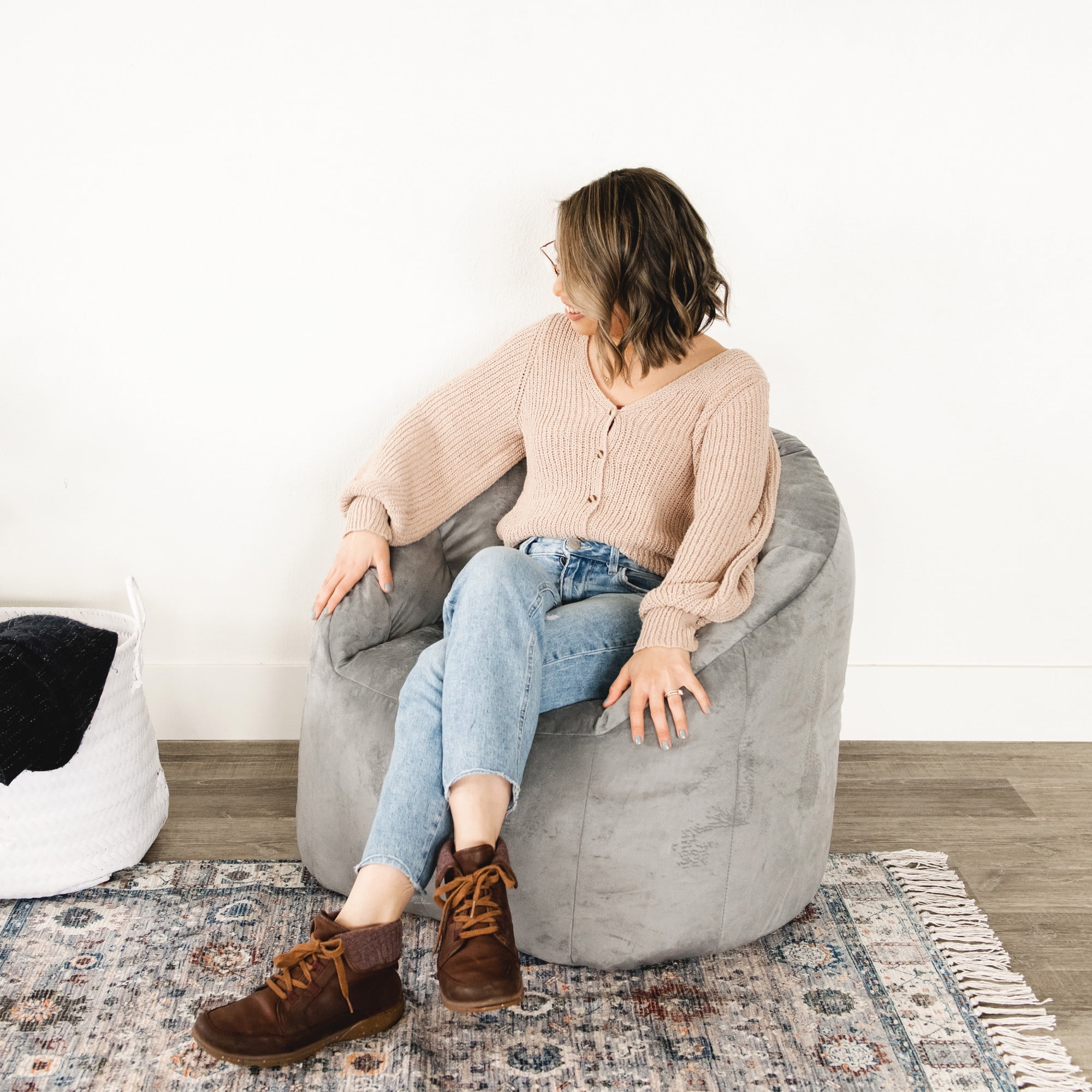 Big Joe Milano Bean Bag Chair, Purple