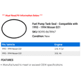 thumbnail image 2 of Fuel Pump Tank Seal - Compatible with 1993 - 1994 Nissan D21, 2 of 2