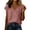 Pink, variant on Women's Casual V Neck Blouse Lightweight Linen Blend Short Sleeve Tunic Top Solid Color Shirt White L