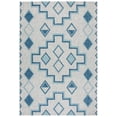 thumbnail image 2 of SAFAVIEH Courtyard Floella Geometric Indoor/Outdoor Area Rug, Grey/Aqua, 8' x 11', 2 of 9