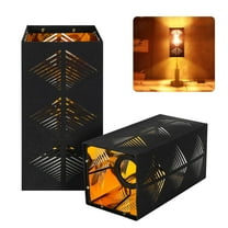 SWAIFDEE Square Arrow Lamp Shades Set of 2, Small Lampshades 4.2 x 4.2 x 8.5 inch