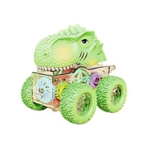 KOYPTL Dinosaur Monster Truck Toy for Boys Aged 3 4 5 6 7 Years Old, Dinosaur Toys Cars Gears Rotating Stunt Car Dinosaur Vehicles Toys with Lights,Birthday Christmas Gifts for Kids