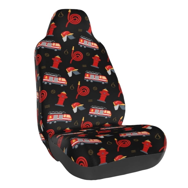 Fotbe Fire Fighting Funda para Asiento de Auto con Estampado – Impermeable y Antisudor – Ajuste Universal, Lavable a Máquina, Antideslizante (1 Pieza)
