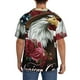 thumbnail image 3 of Fotbe Eagle With Hat And Roses Camisa Estampada de Manga Corta para Hombre, Casual de Verano, Estilo Playero, Sin Arrugas-Medium, 3 of 5